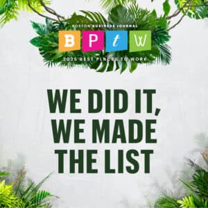 A banner that reads, "We did it. We made the list."
